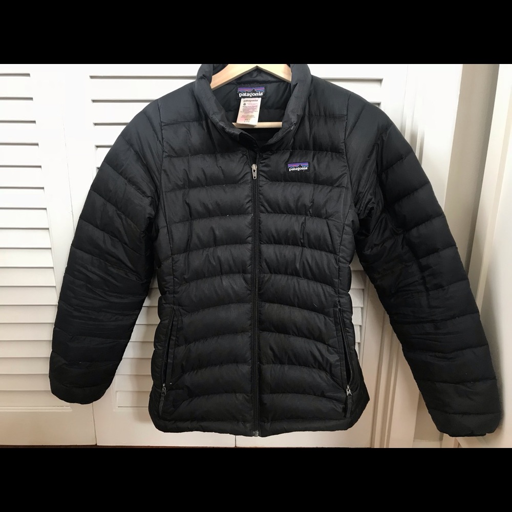PATAGONIA GIRLS BLACK DOWN JACKET